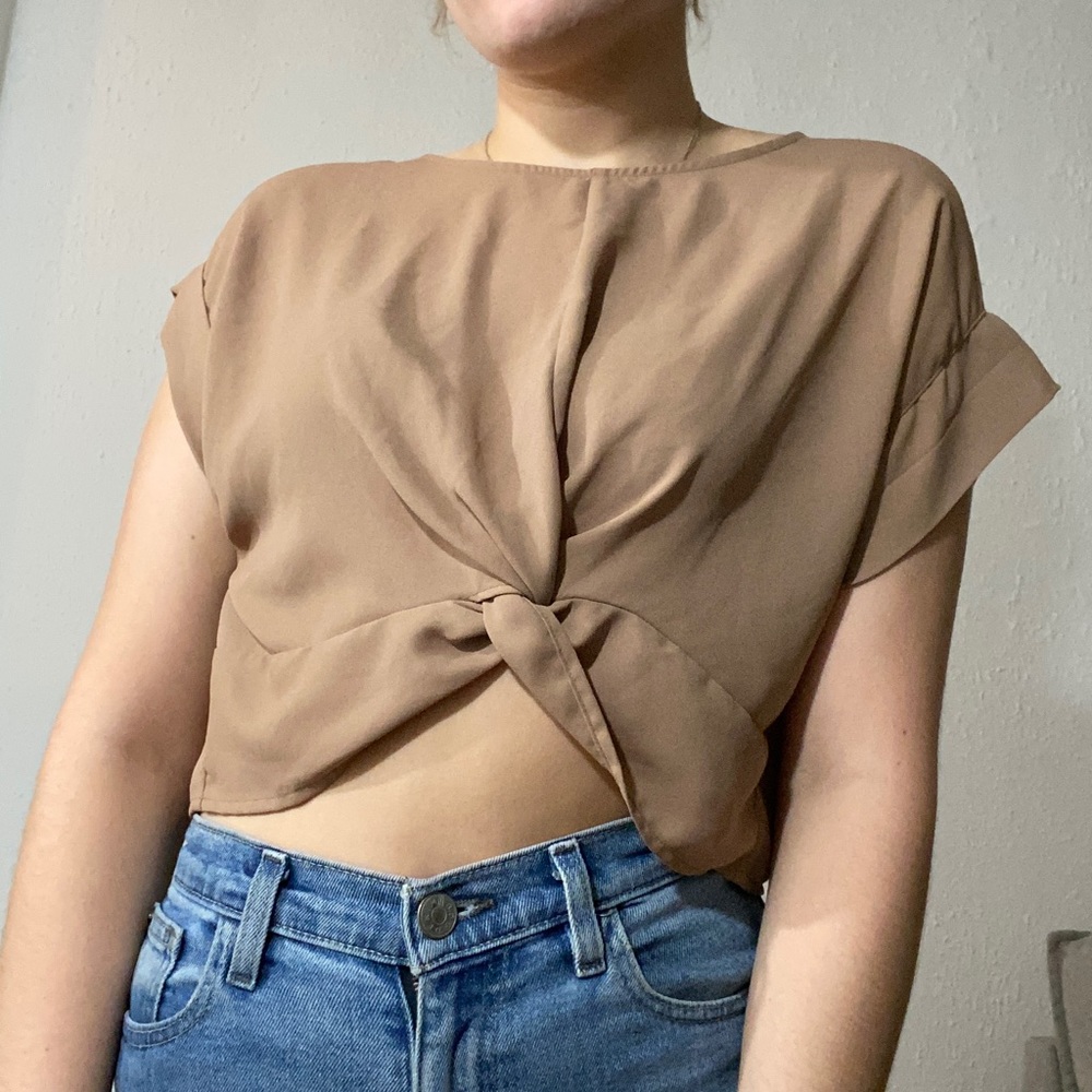 F21 tan top